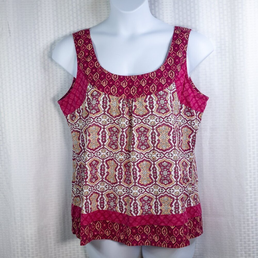 Eddie Bauer Size XL Raspberry color floral patter… - image 1